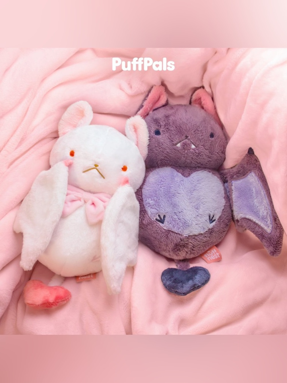 FLUFFNEST puffpals Vinnie the bat 9” plush